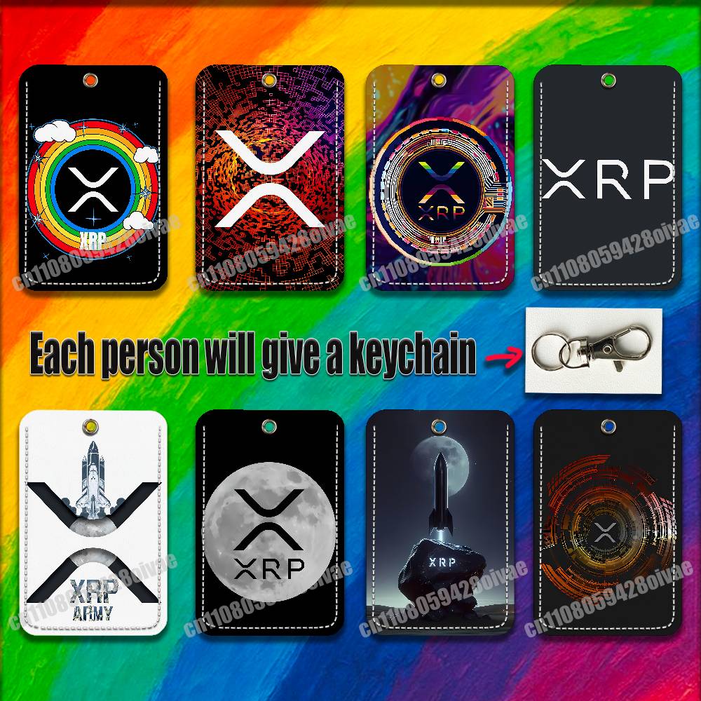 Key Holder Leather Pouch - Xrp Ripple คริปโตเคอเรนซีดิจิทัล สำหรับคลิปติดบัตรประชาชน บัตรเครดิต บัตรธนาคาร