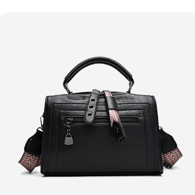 Structured Handbag Top Handle - กระเป๋าถือทรงบอสตันแบบมีโครงสร้าง พร้อมหูหิ้วด้านบนและสายสะพายกว้าง ดีไซน์ใช้งานได้หลากหลายรูปแบบสำหรับการใช้งานในชีวิตประจำวัน