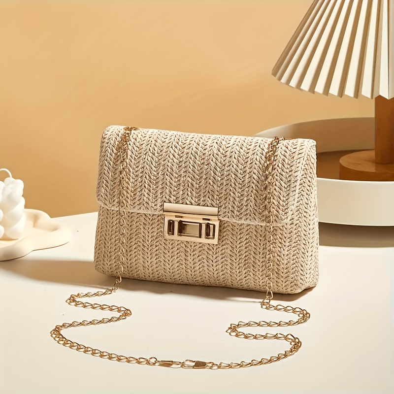 Luxury Beach Bags Ysl - กระเป๋าสะพายไหล่สานทรงหรูสำหรับผู้หญิง, กระเป๋าสะพายข้างอเนกประสงค์, พร้อมกระเป๋าสตางค์แฟชั่นลำลองแบบมินิมอล