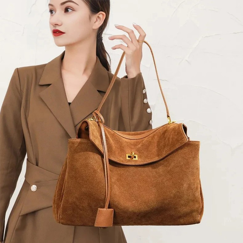 Luxury Bags Brand - ฤดูใบไม้ร่วงฤดูหนาวผู้หญิงหนังนิ่มกระเป๋าหนังแท้กระเป๋าสะพายกระเป๋าถือขนาดใหญ่ความจุกระเป๋ากระเป๋าถือกระเป๋าออกแบบหรูหรา