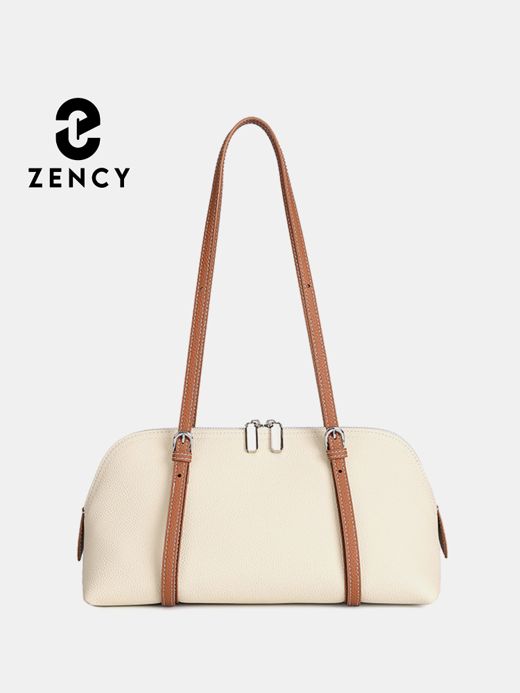 Luxury Bags Office - กระเป๋าหนังแท้สำหรับผู้หญิง Zency กระเป๋าแฟชั่นเรียบง่าย สายสะพายคู่สุดหรู กระเป๋าสะพายไหล่ขนาดใหญ่ ใช้ได้ทั้งแบบสะพายข้างและสะพายไหล่