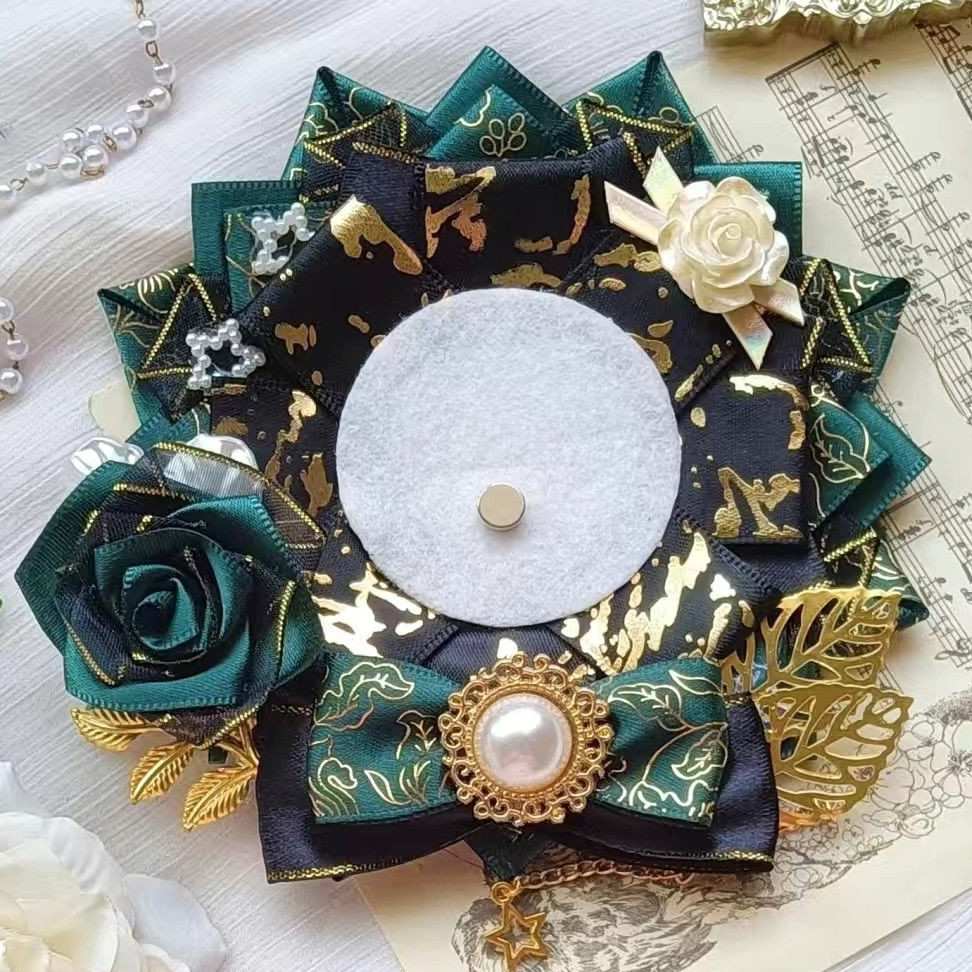 Luxury Bags Green - ริบบิ้นสีเขียว Badge Rosette,หรูหรา Ita กระเป๋าอุปกรณ์เสริม,เติม Ita