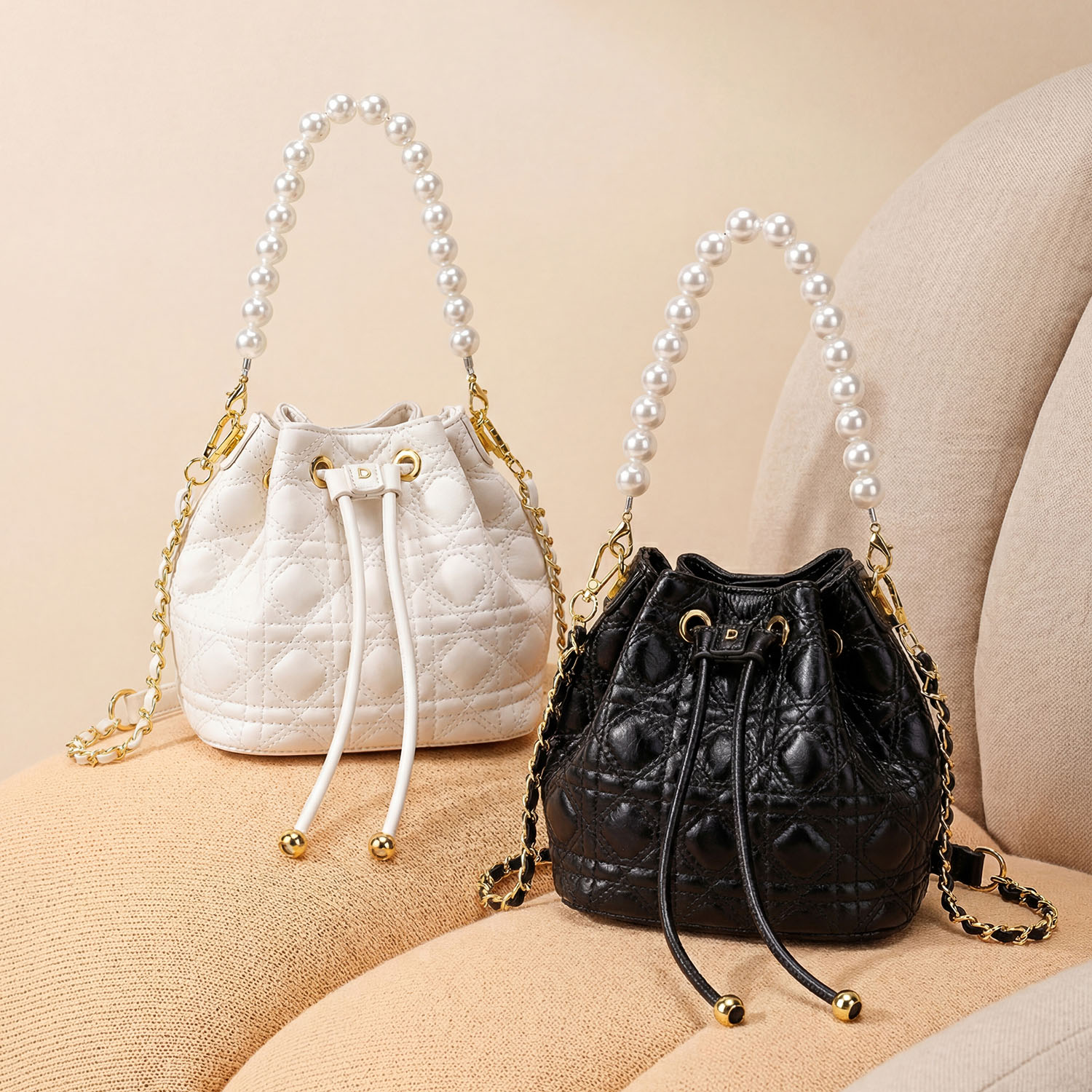 กระเป๋าสะพายไหล่แบบใหม่ สายโซ่ - Chain Crossbody Quilted บทวิจารณ์และราคา