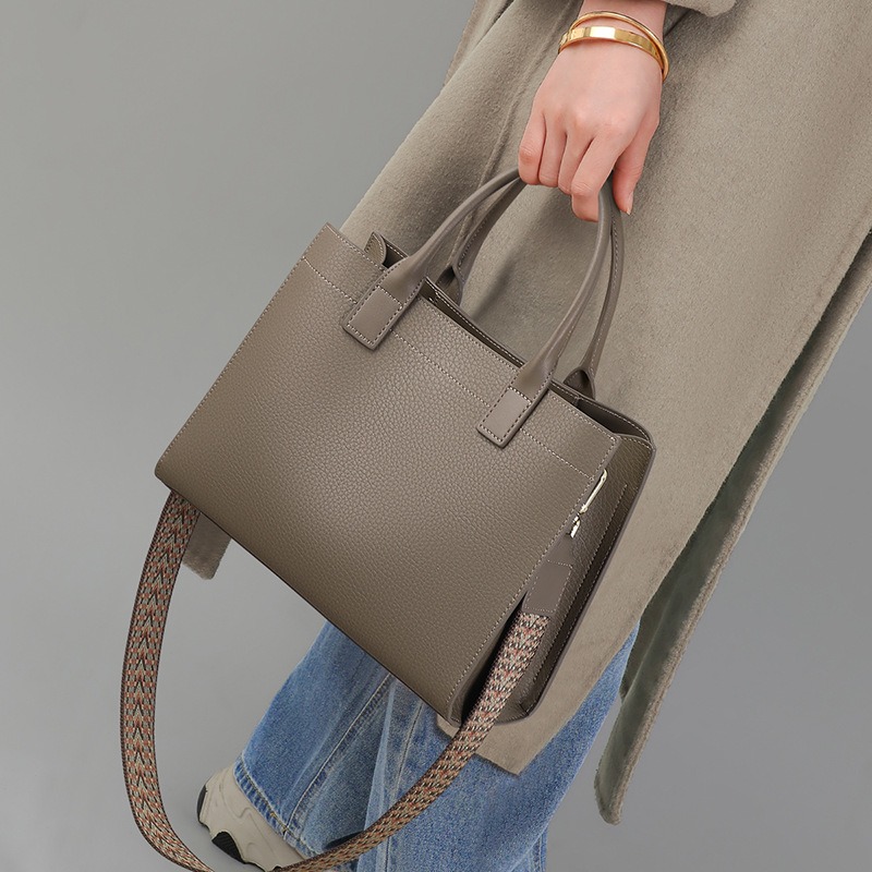 กระเป๋าหนังแท้ทรง Satchel สำหร - Structured Handbag Top Handle บทวิจารณ์และราคา