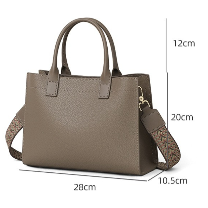 กระเป๋าหนังแท้ทรง Satchel สำหร - Structured Handbag Top Handle บทวิจารณ์และราคา