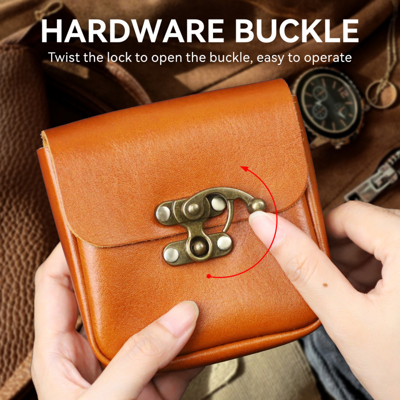 กระเป๋าคาดเอวหนังวัวแท้ขนาดเล็ - Key Holder Leather Pouch บทวิจารณ์และราคา