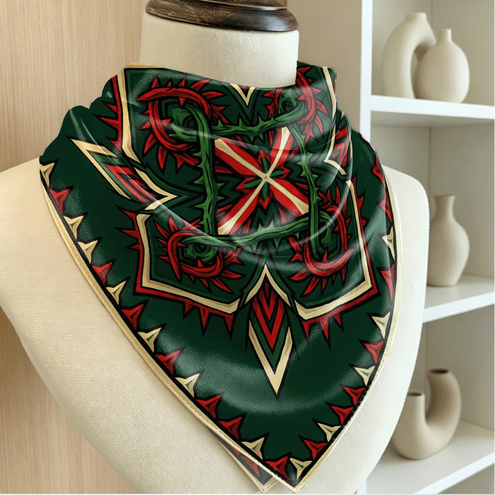ผ้าพันคอทรงสี่เหลี่ยมหรูหราสำห - Luxury Bags Green บทวิจารณ์และราคา