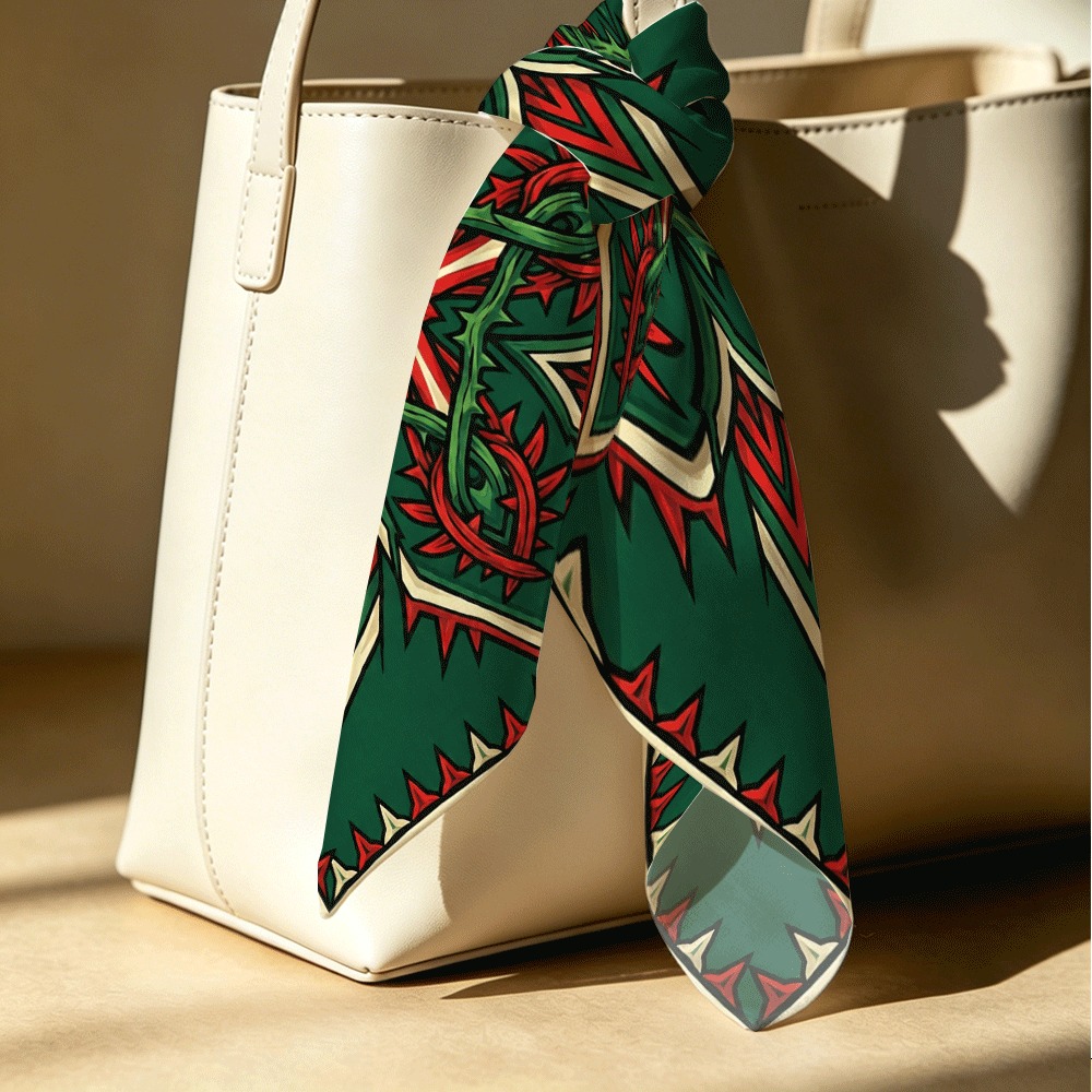 ผ้าพันคอทรงสี่เหลี่ยมหรูหราสำห - Luxury Bags Green บทวิจารณ์และราคา