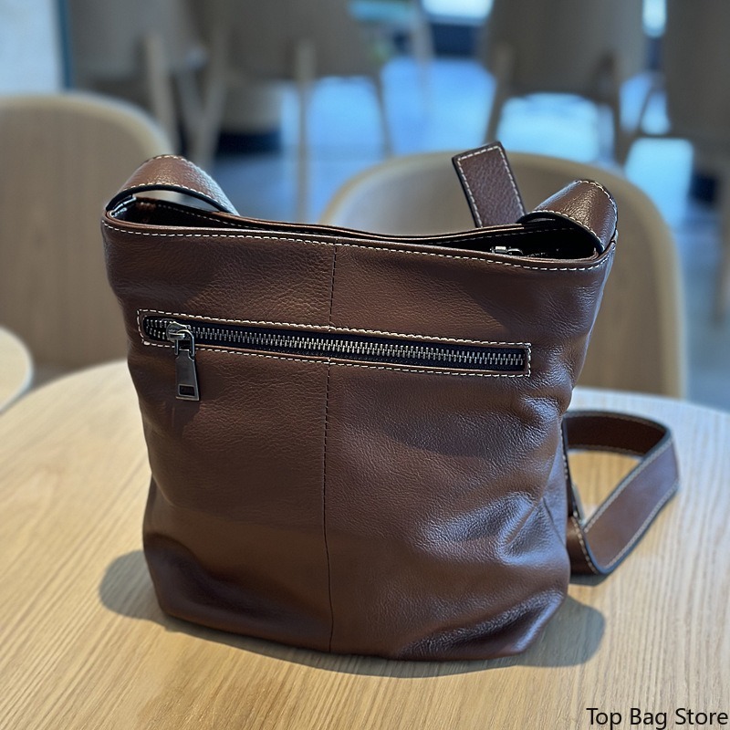 กระเป๋าหนังแท้ทรงถังสำหรับผู้ห - Luxury Bags Quiet บทวิจารณ์และราคา