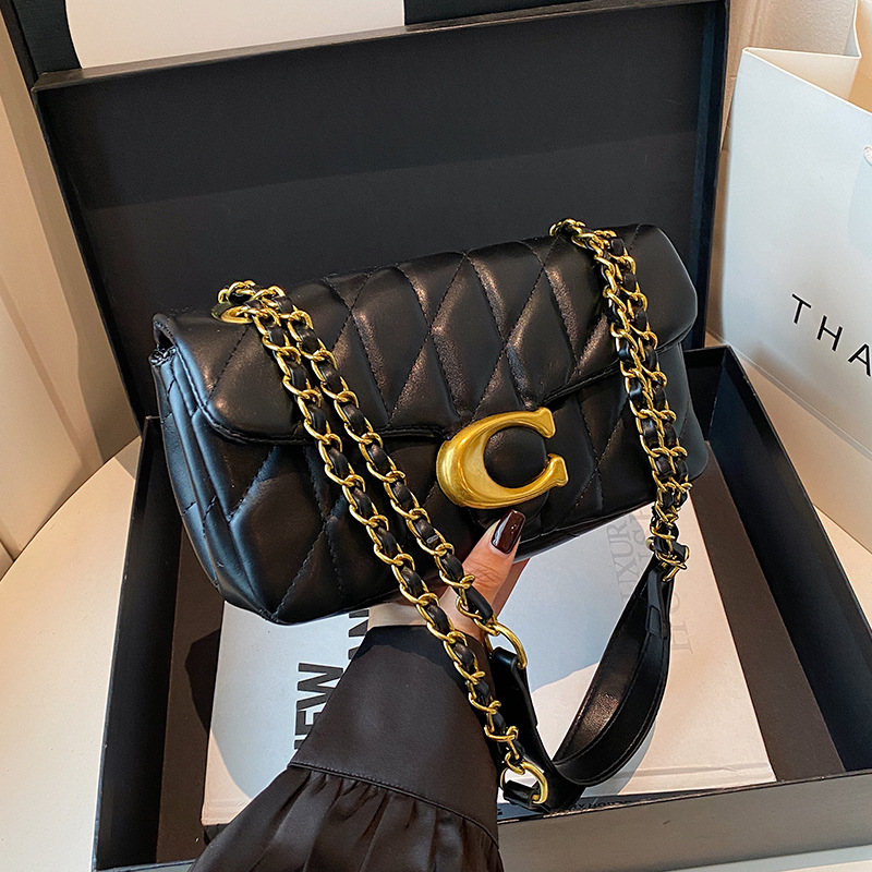กระเป๋าสะพายไหล่หนังควิลท์สำหร - Chain Crossbody Quilted บทวิจารณ์และราคา