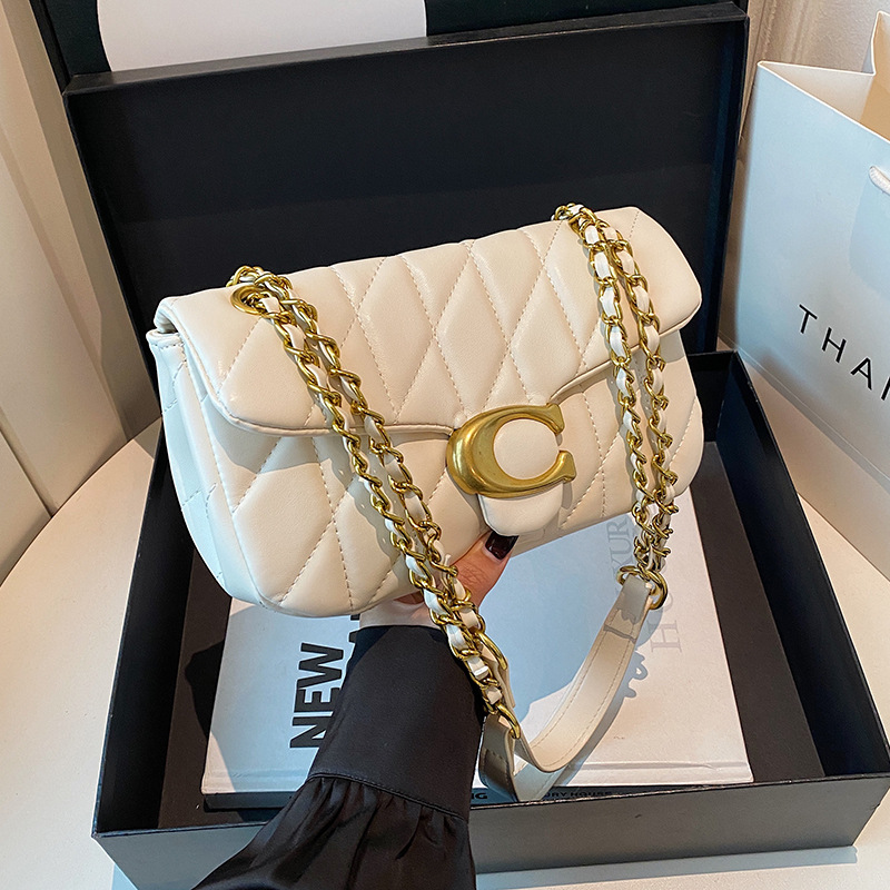 กระเป๋าสะพายไหล่หนังควิลท์สำหร - Chain Crossbody Quilted บทวิจารณ์และราคา