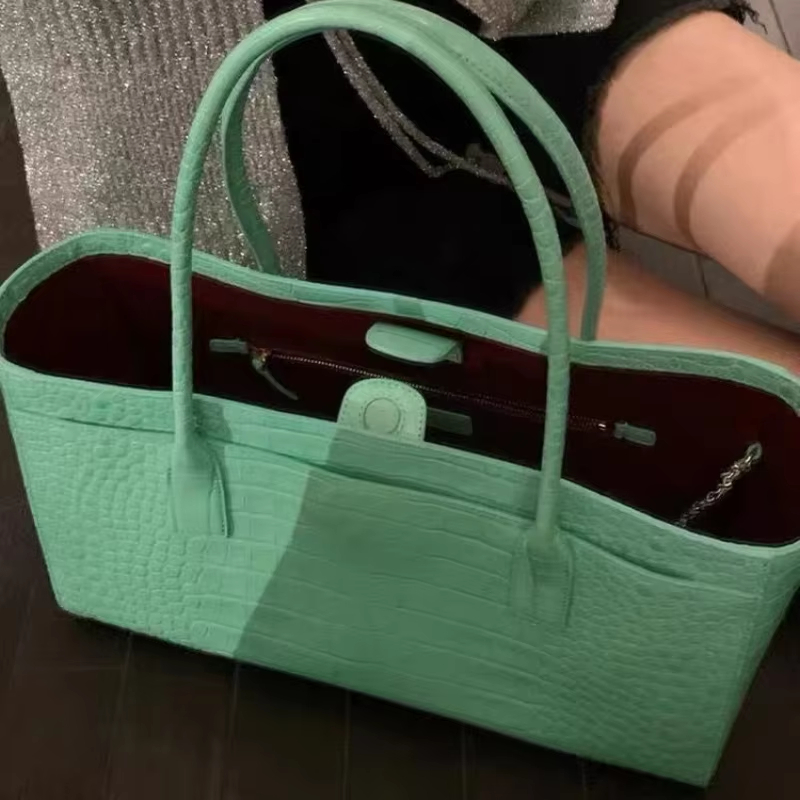 จัดส่งฟรี กระเป๋าถือลายหนังจระ - Luxury Bags Green บทวิจารณ์และราคา