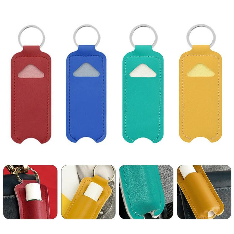 ซองใส่ลิปบาล์มแบบพกพาพร้อมพวงก - Key Holder Leather Pouch บทวิจารณ์และราคา