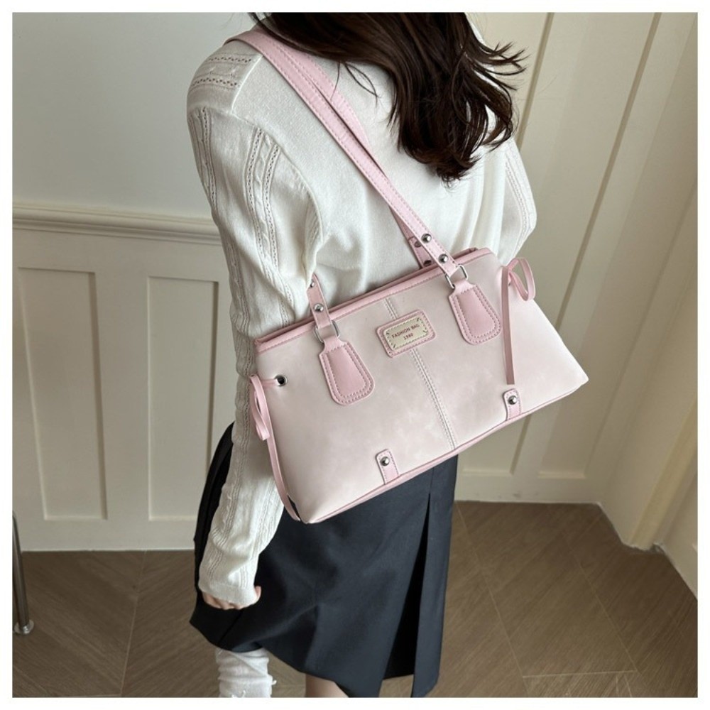 กระเป๋าโท้ทหนังเทียมสไตล์มินิม - Structured Handbag Top Handle บทวิจารณ์และราคา