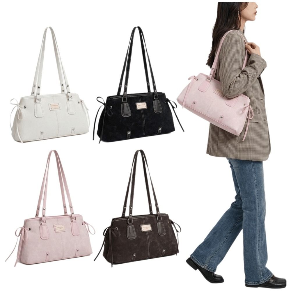 กระเป๋าถือหนังเทียมสไตล์เกาหลี - Structured Handbag Top Handle บทวิจารณ์และราคา