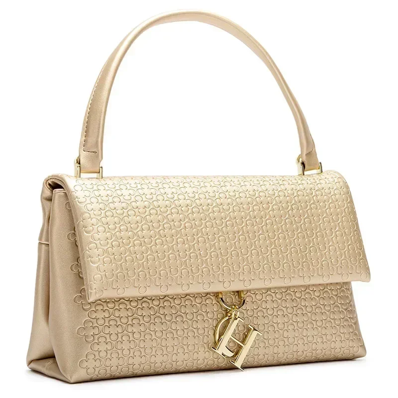 กระเป๋าถือสุดหรู ปั๊มลายโมโนแก - Structured Handbag Top Handle บทวิจารณ์และราคา