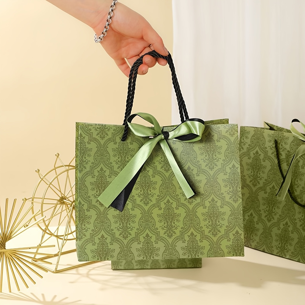 ถุงช้อปปิ้งกระดาษแข็งหนาหรูหรา - Luxury Bags Green บทวิจารณ์และราคา