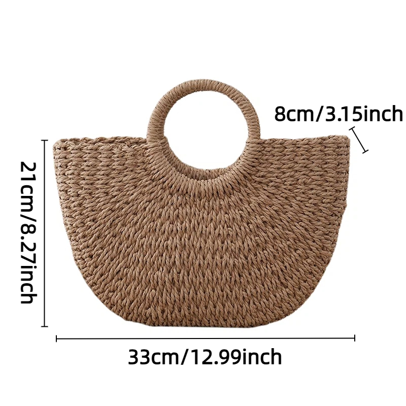 กระเป๋าถือสานทรงครึ่งวงกลม ขนา - Luxury Beach Bags Ysl บทวิจารณ์และราคา