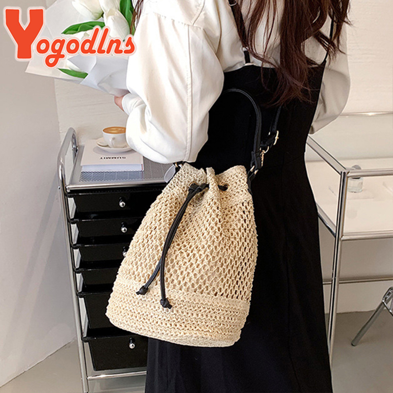 กระเป๋าฟางทรงขนมจีบถักสำหรับผู - Luxury Beach Bags Ysl บทวิจารณ์และราคา