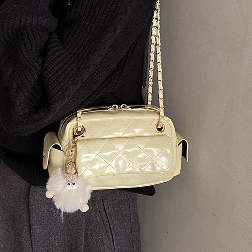 กระเป๋าสะพายข้างลายควิลท์ ดีไซ - Chain Crossbody Quilted บทวิจารณ์และราคา