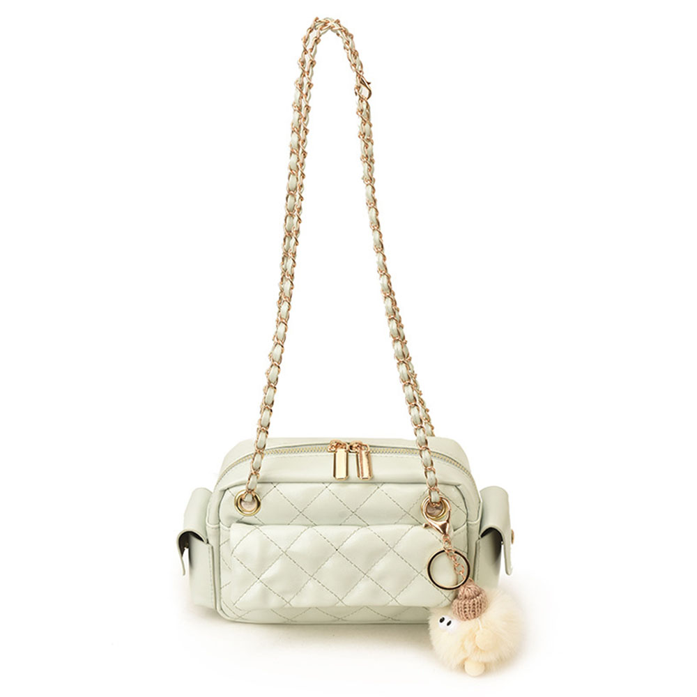 กระเป๋าสะพายข้างลายควิลท์ ดีไซ - Chain Crossbody Quilted บทวิจารณ์และราคา