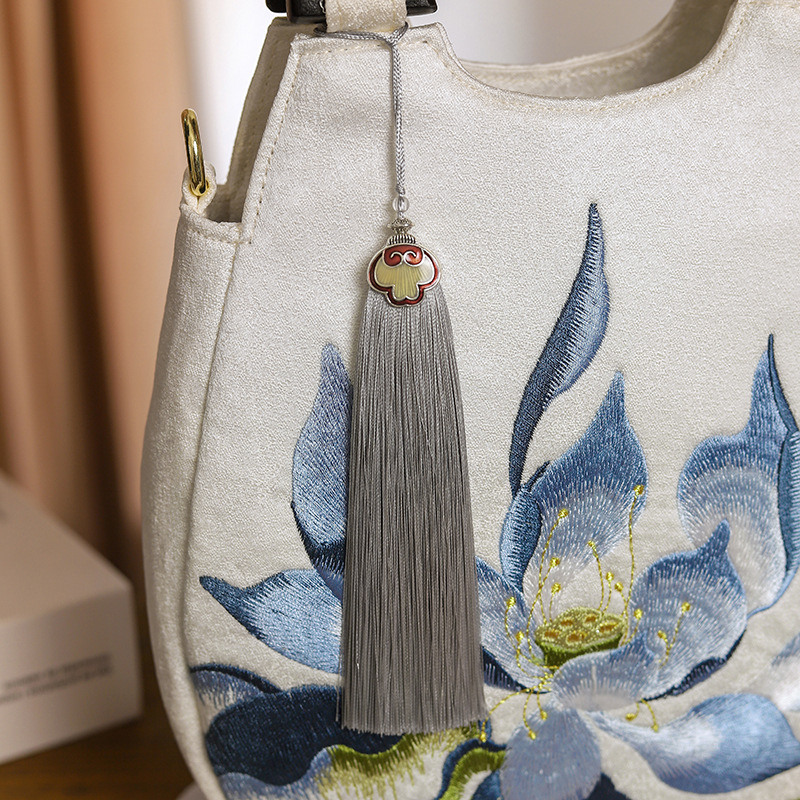 ผู้หญิง Retro Chic ดอกไม้เย็บป - Luxury Bags Medium Size บทวิจารณ์และราคา